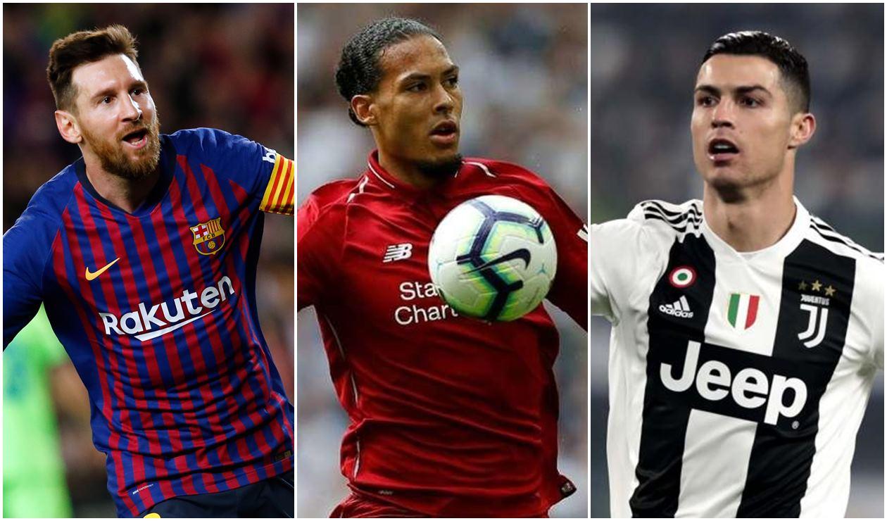 Messi, Van Dijk y Cristiano Ronaldo