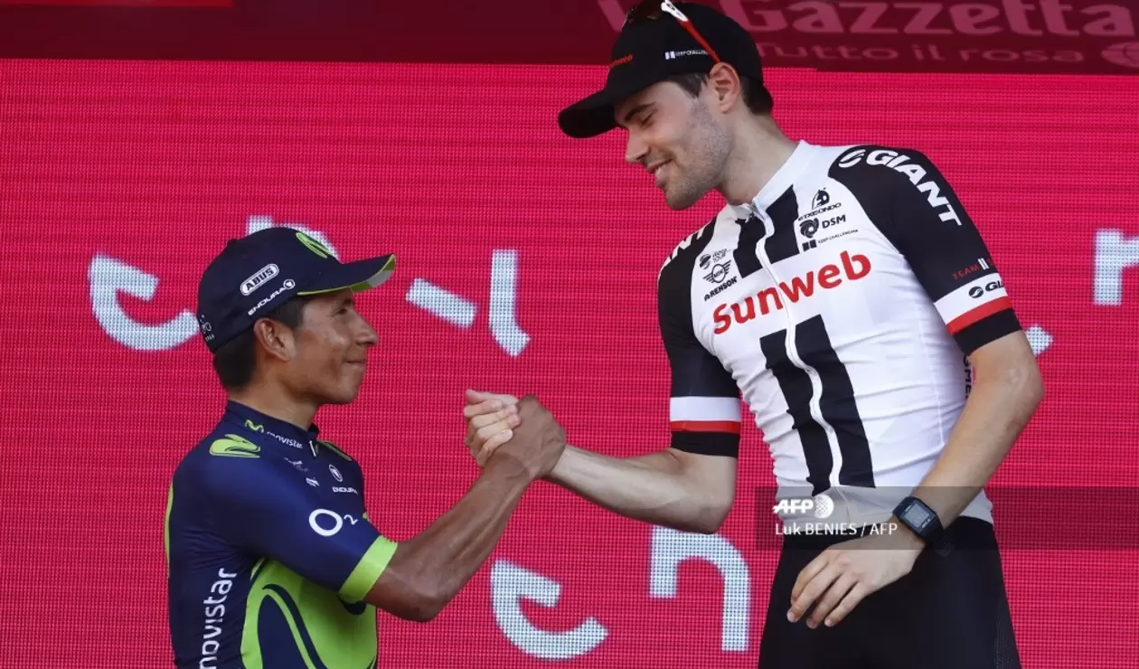 Tom Dumoulin y Nairo Quintana en el Giro de Italia 2017