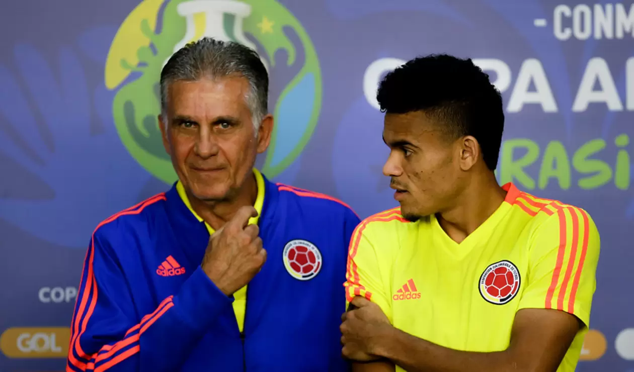 Carlos Queiroz y Luis Díaz - Selección Colombia