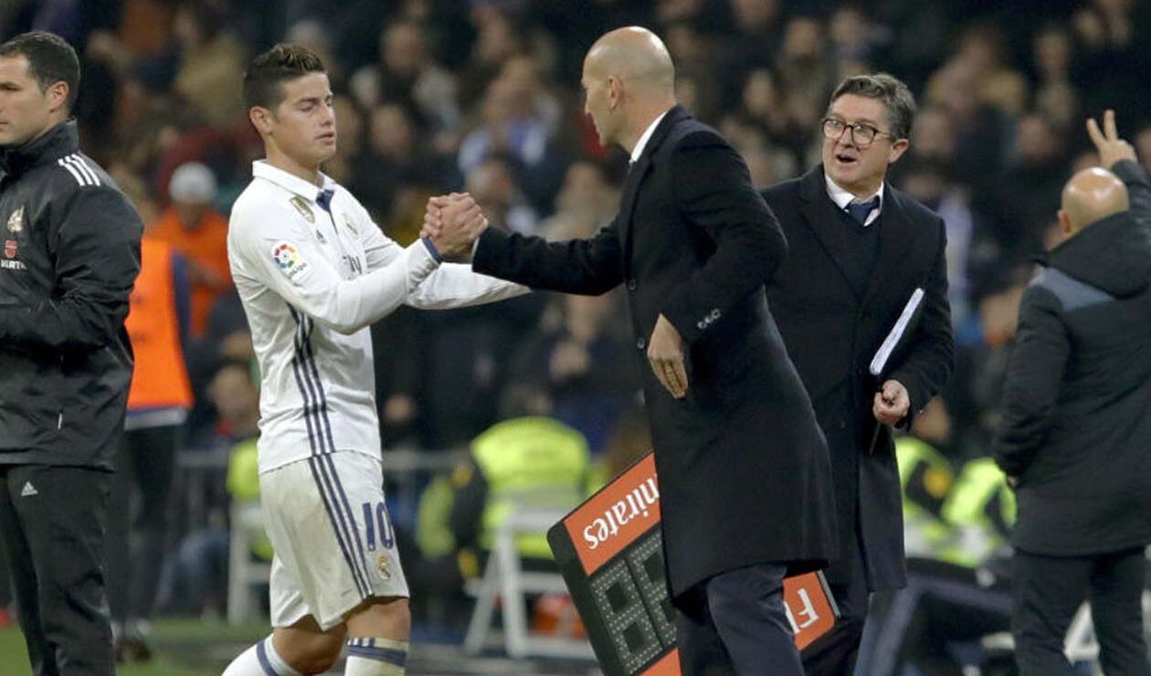 James Rodríguez y Zidane en el Real Madrid