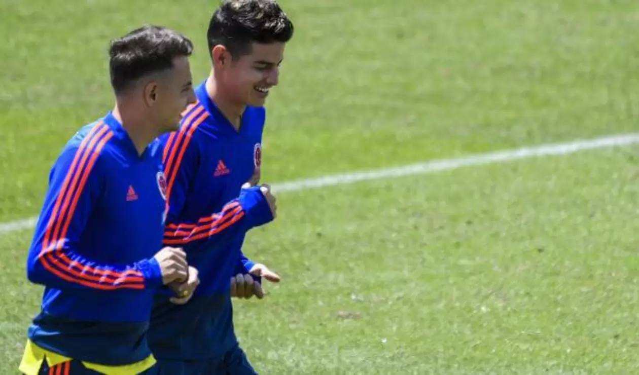 James Rodríguez y Santiago Arias en Selección Colombia
