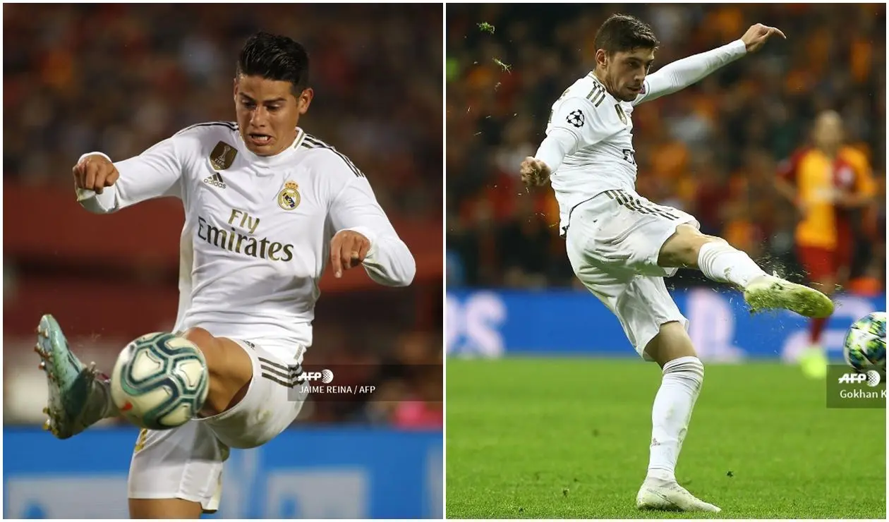 James Rodríguez y Federico Valverde - Real Madrid