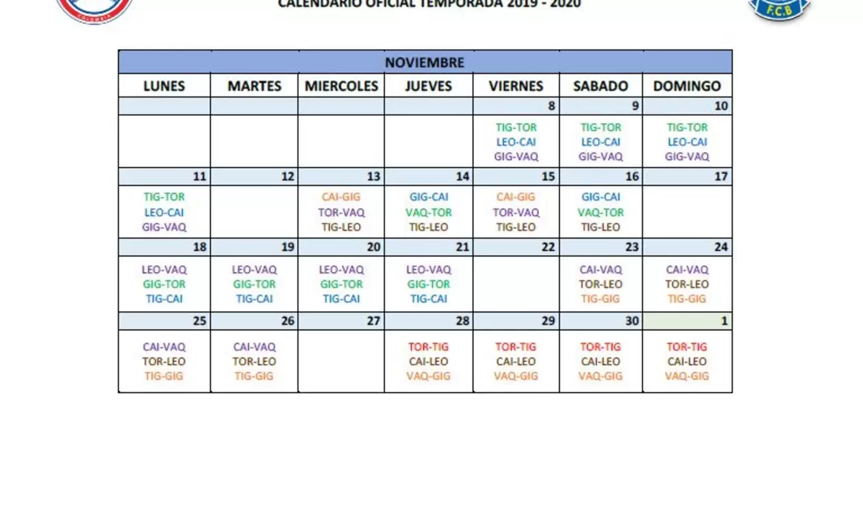 Calendario béisbol colombiano