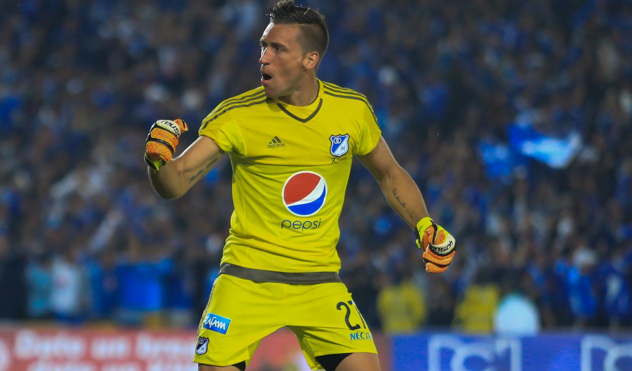 Nicolás Vikonis en su etapa como arquero de Millonarios