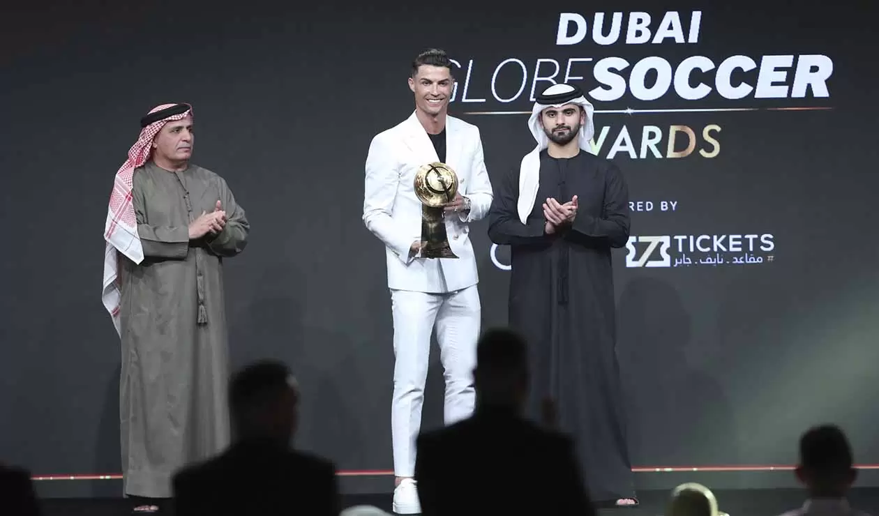 Cristiano Ronaldo gana por sexta vez el premio Globe Soccer