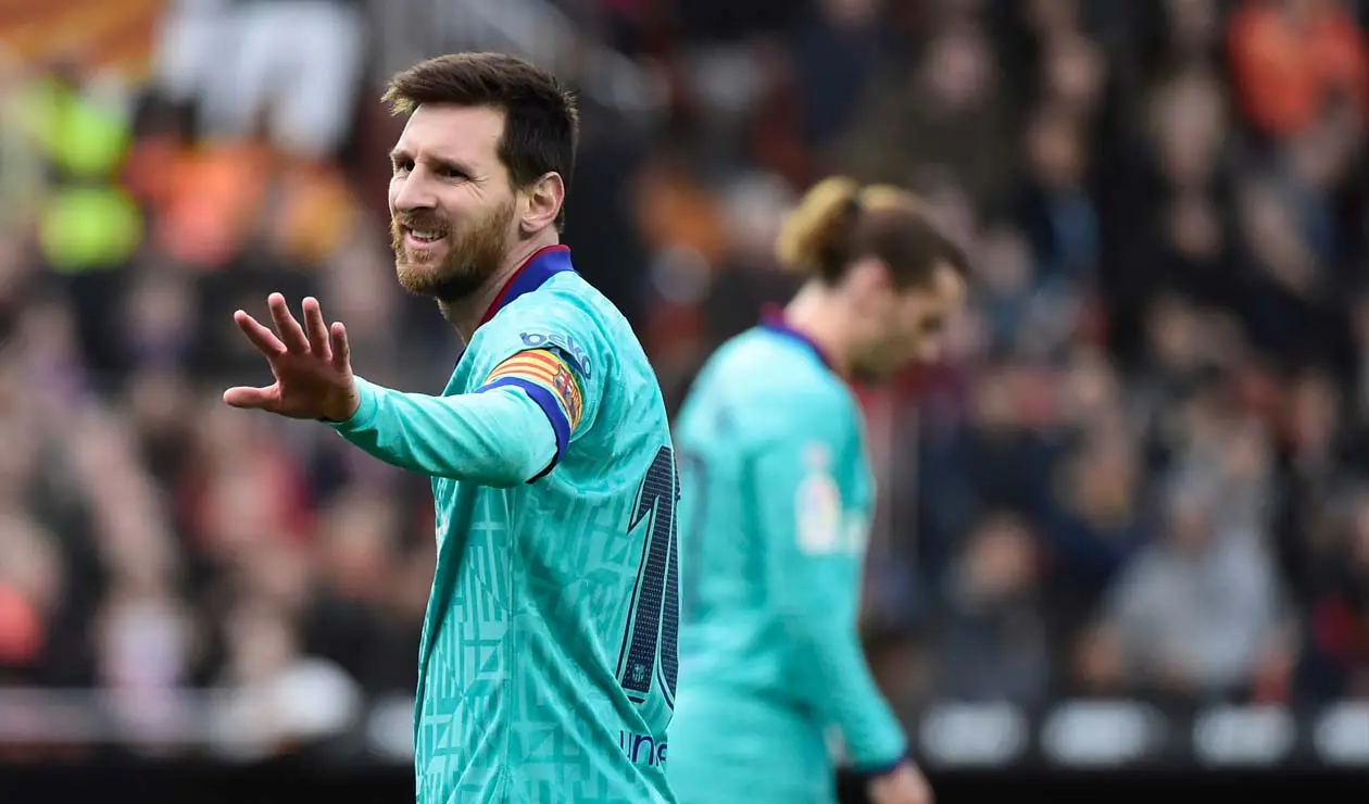 Lionel Messi y Griezmann en el Barcelona