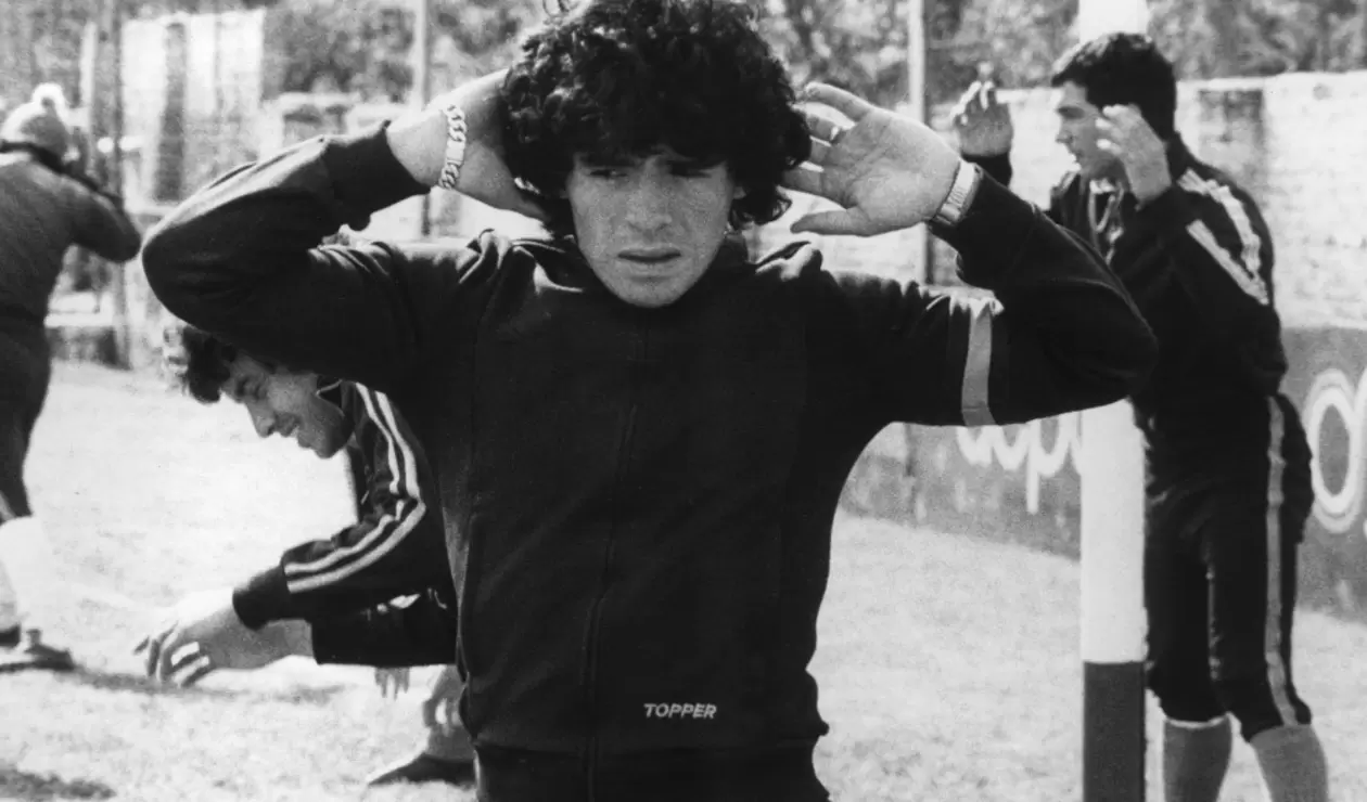 Diego Maradona, cuando era juvenil en Argentina