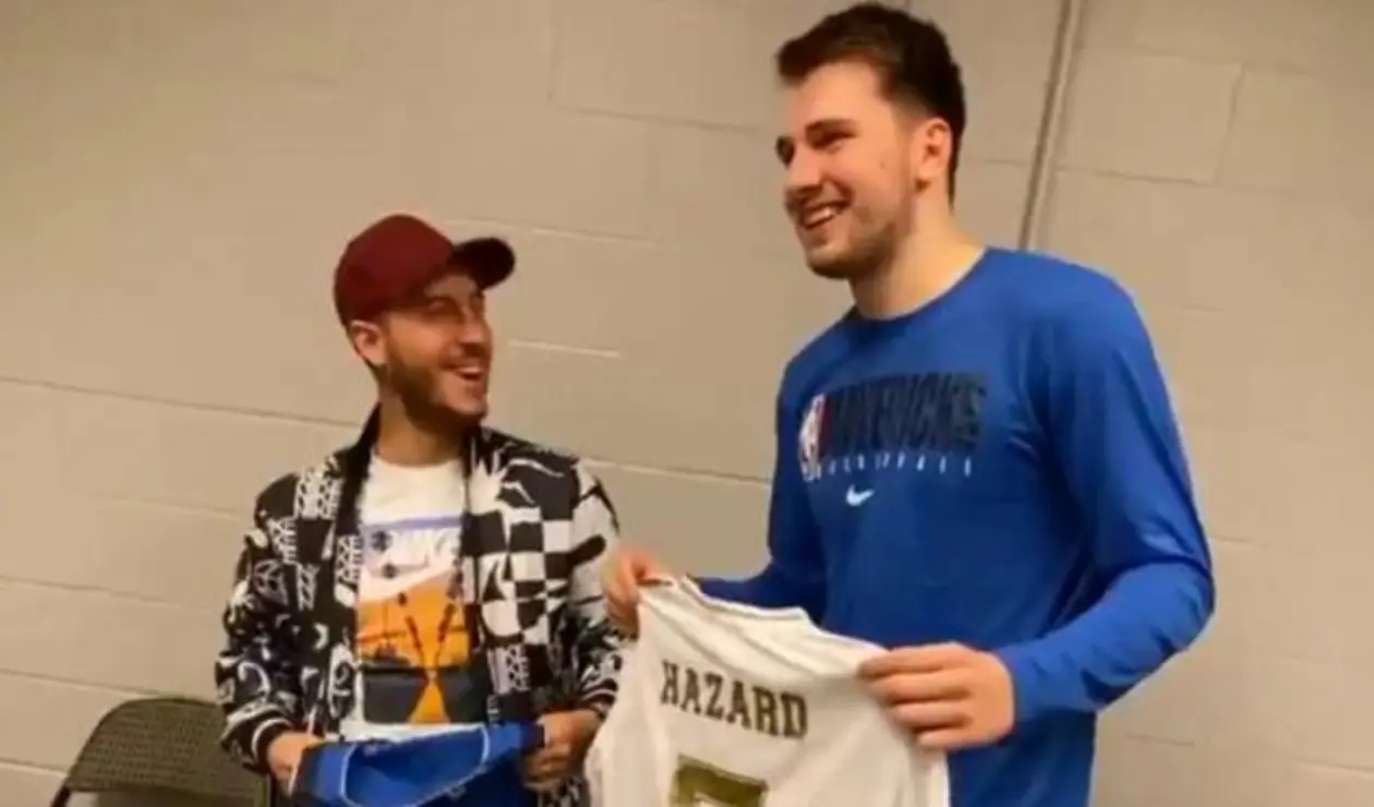 Eden Hazard y Luka Doncic