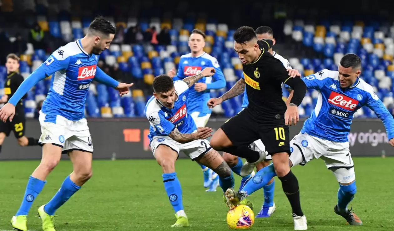Semifinal Nápoles-Inter es aplazado por coronavirus