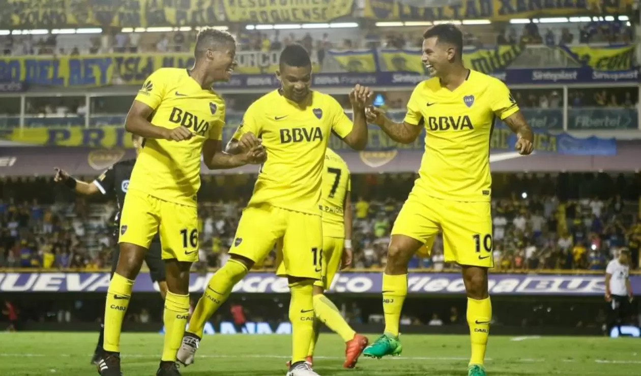 Wilmar Barrios, Frank Fabra y Edwin Cardona en Boca Juniors