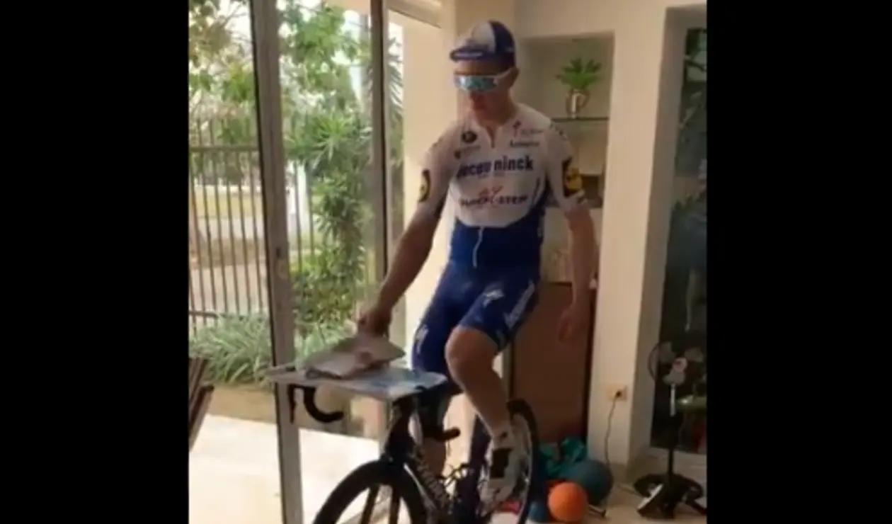 Álvaro Hodeg, ciclista colombiano en cuarentena