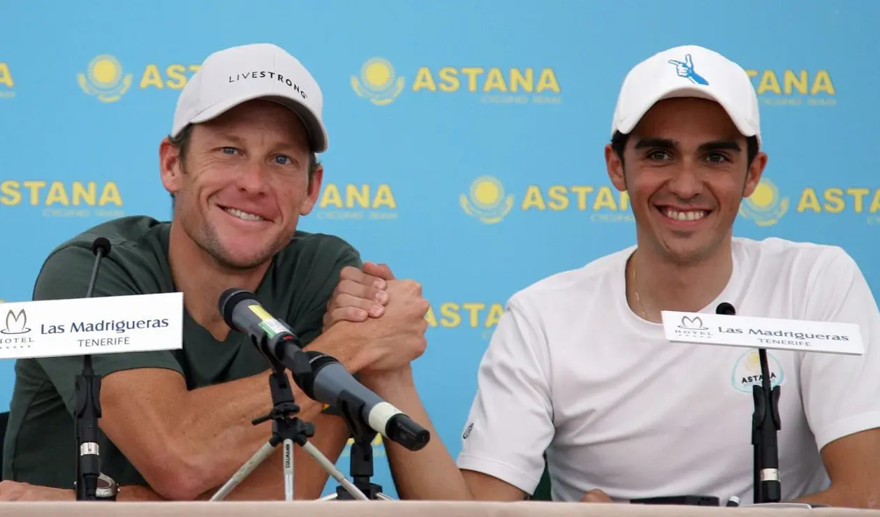 Armstrong y Alberto Contador