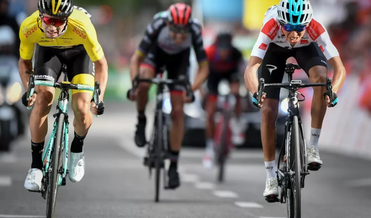 Primoz Roglic y Egan Bernal en el Tour de Francia 2018