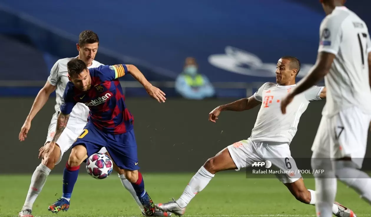 Thiago Alcántara y Lionel Messi