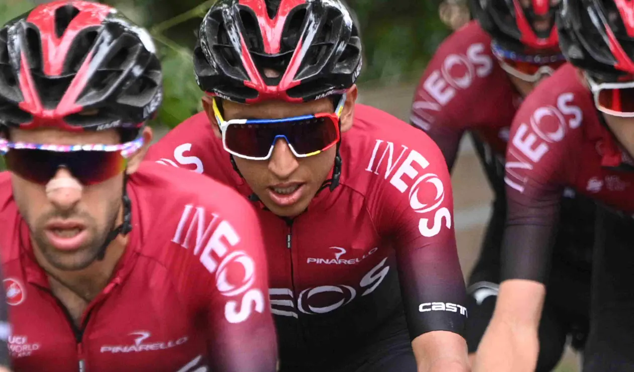 Egan Bernal en el Criterium del Dauphiné