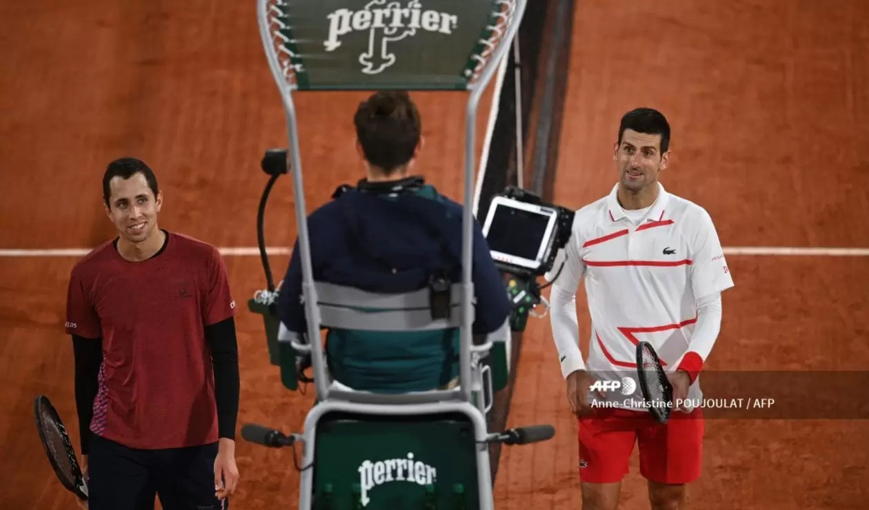 Daniel Galán y Djokovic - Roland Garros 2020