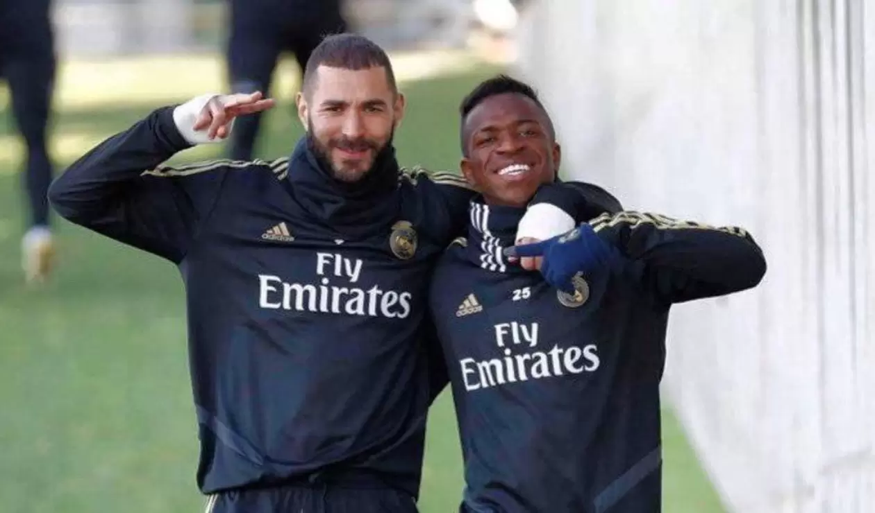 Benzemá y Vinicius en Real Madrid