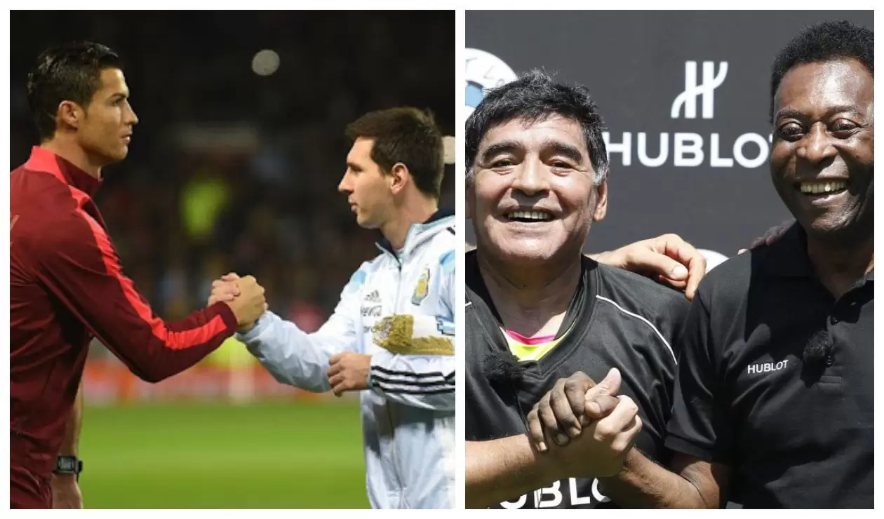 Messi, Cristiano; Maradona y Pelé