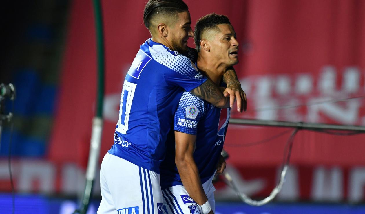 Millonarios, Ayron del Valle y Cristian Arango