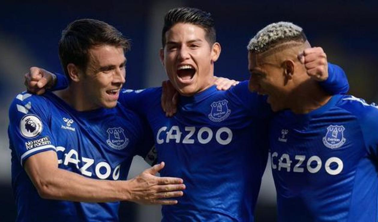 James Rodríguez, jugador del Everton