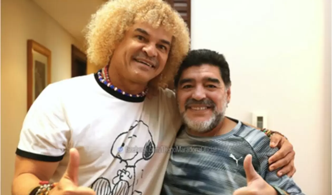 Diego Maradona y Carlos Valderrama