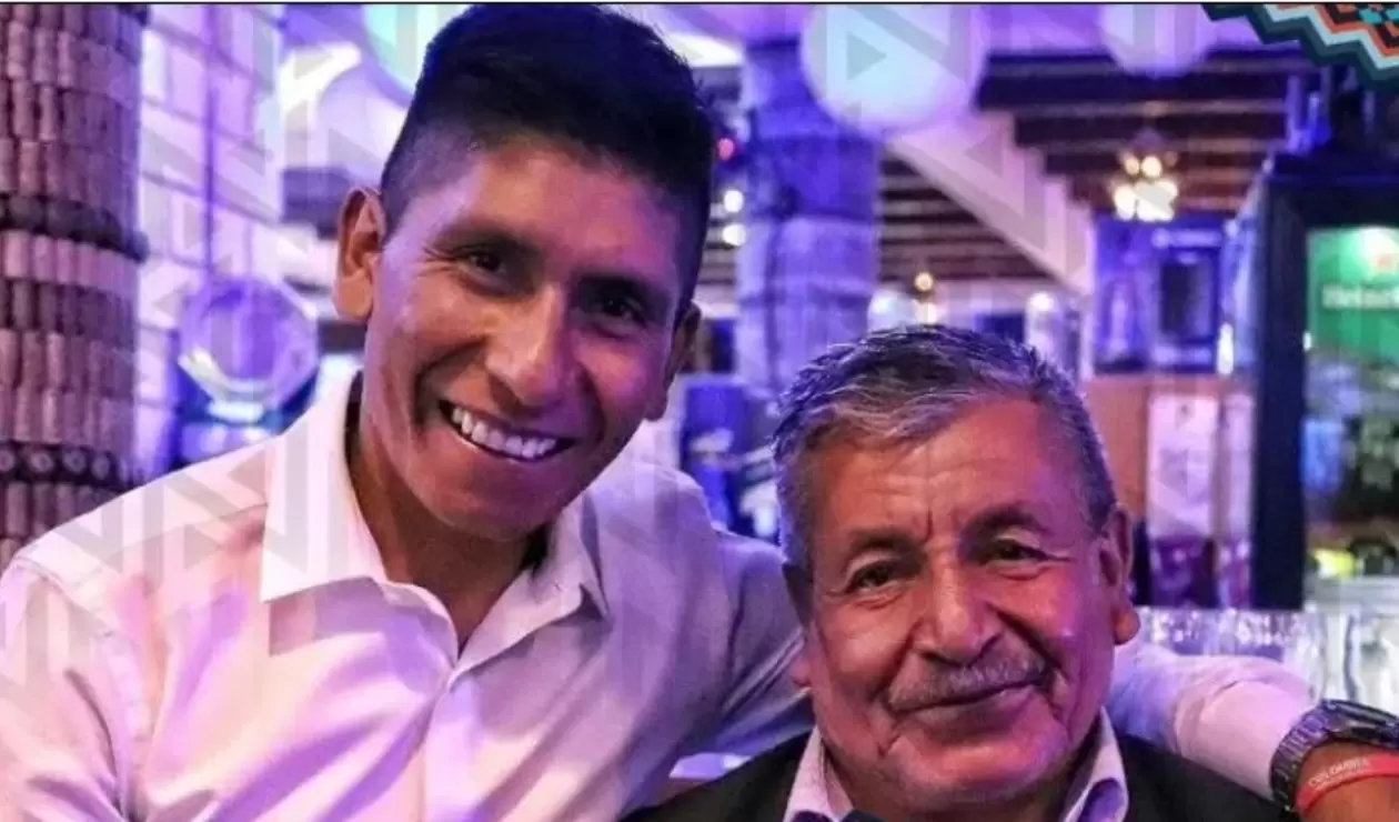 Nairo Quintana y su padre