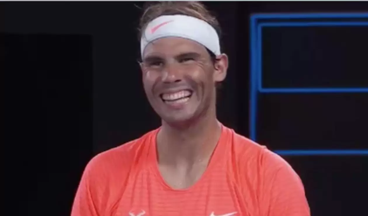 Captura de pantalla, Rafael Nadal, Abierto de Australia 2021