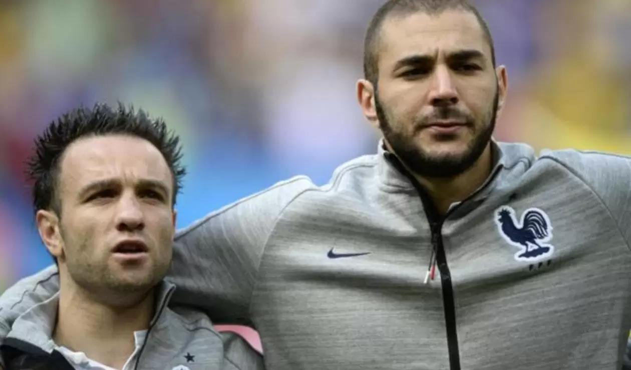 Valbuena y Karim Benzema en la selección de Francia