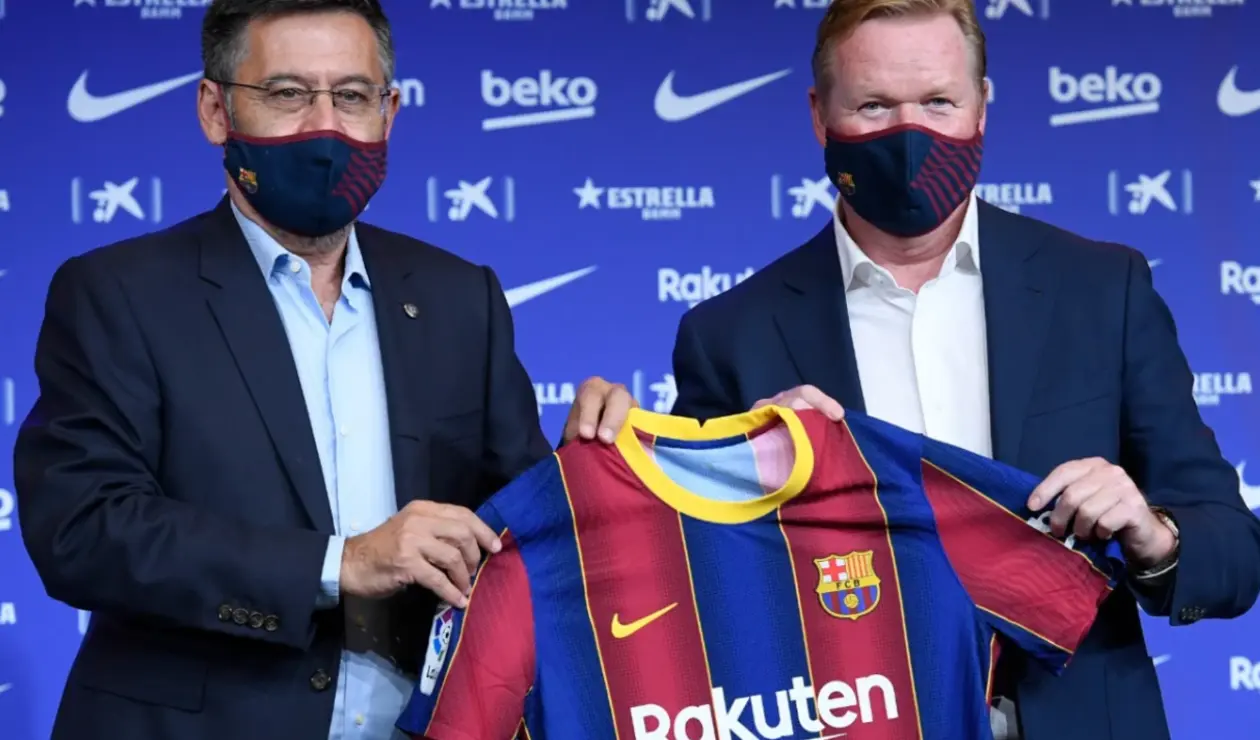 Bartomeu y Koeman en el Barcelona
