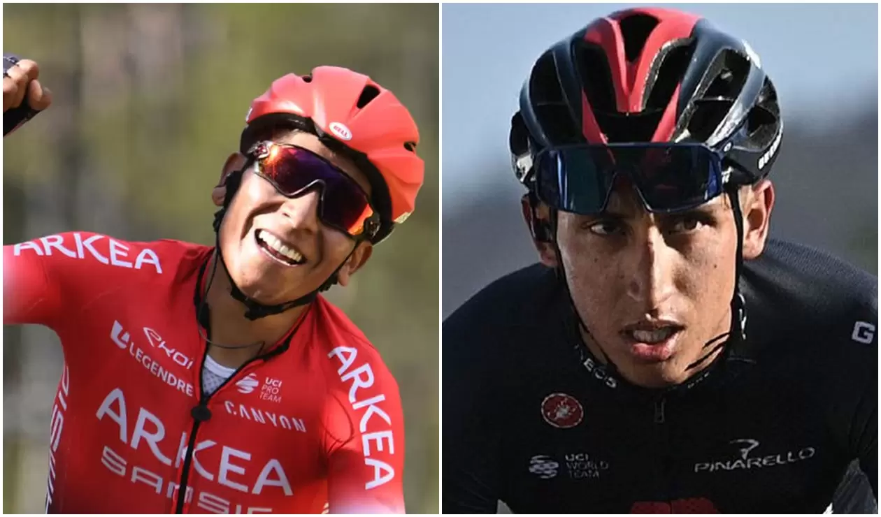Nairo Quintana y Egan Bernal, ciclistas colombianos