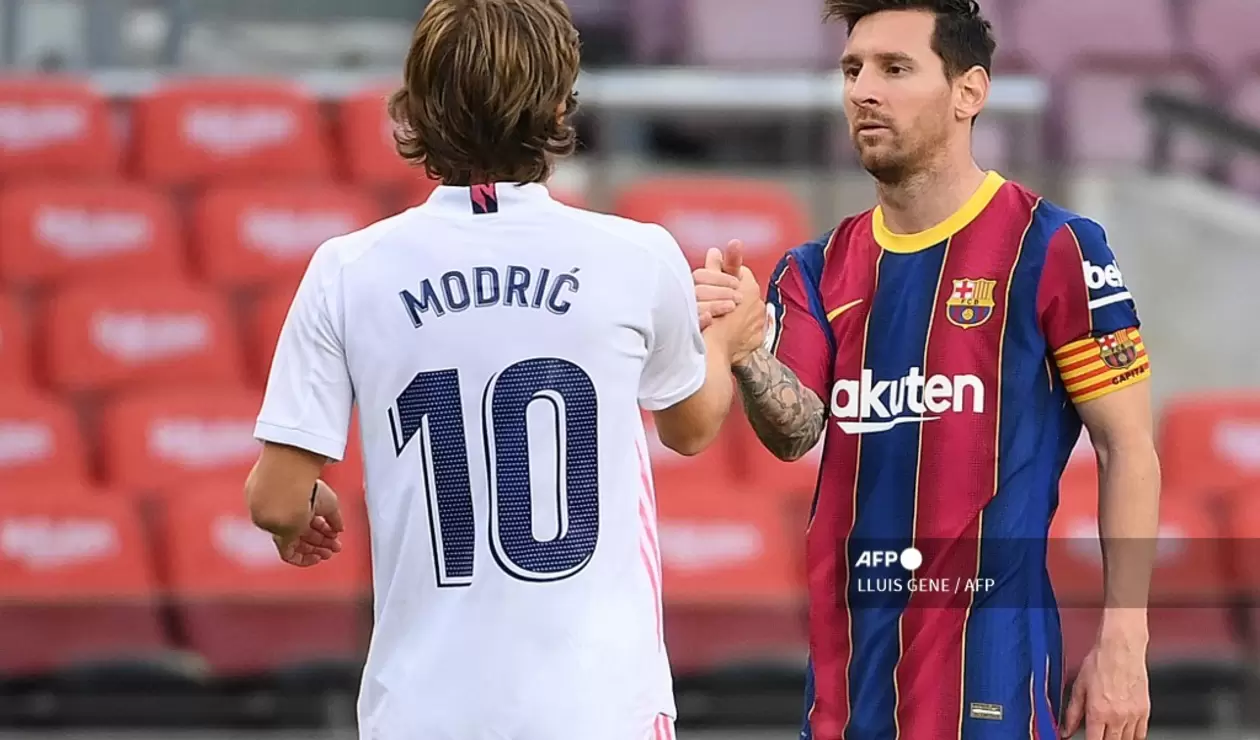 Luka Modric y Lionel Messi
