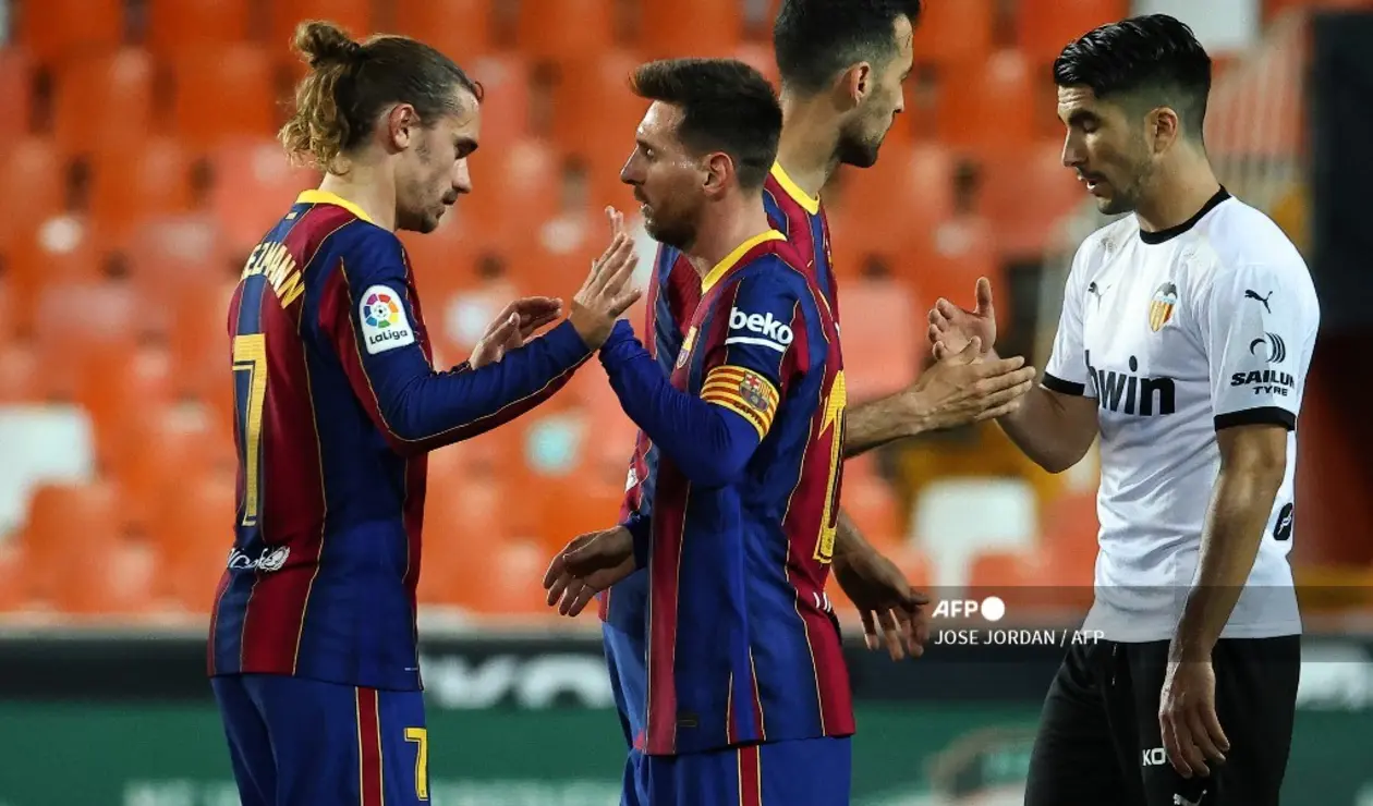 Valencia vs Barcelona, Liga española 2021