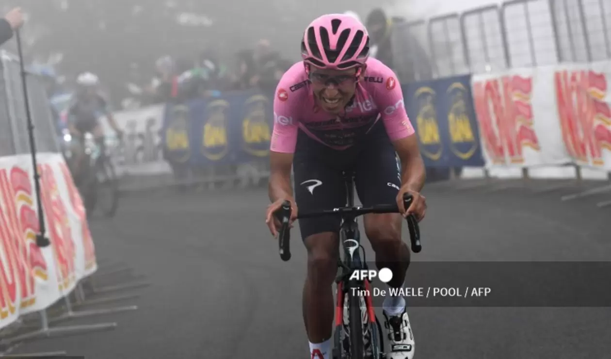 Egan Bernal, ciclista colombiano en el Giro de Italia