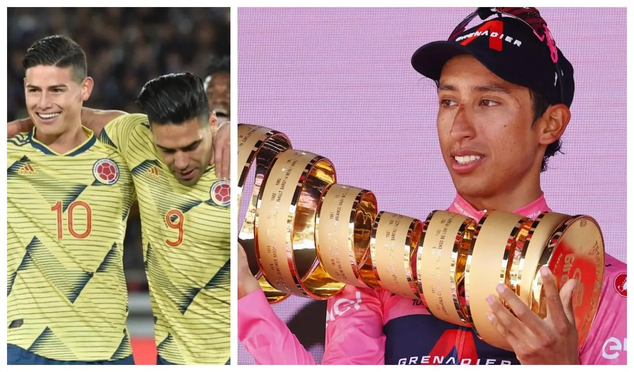 Egan Bernal, Falcao y James