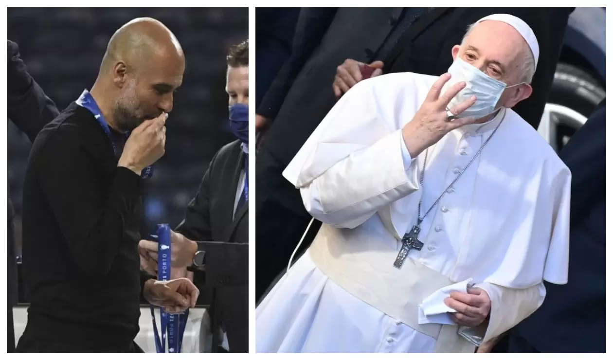 Pep Guardiola y Papa Francisco