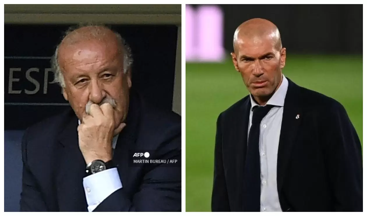Vicente del Bosque y Zinedine Zidane