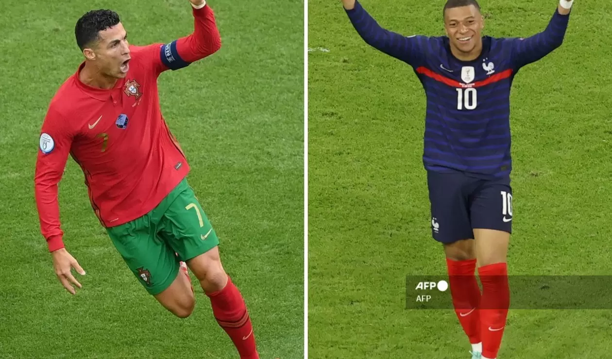 Portugal vs Francia; Cristiano Ronaldo vs Mbappé