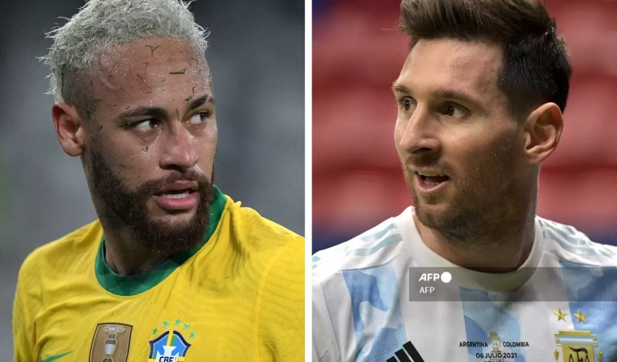 Neymar y Messi - Copa América 2021