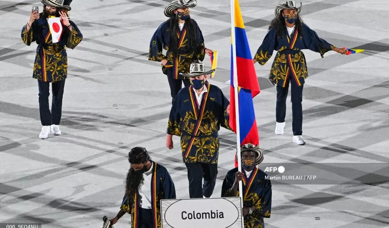 Colombia en desfile olímpico