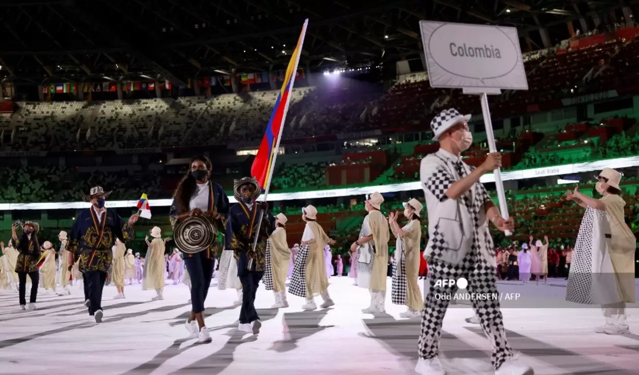 Colombia en desfile olímpico