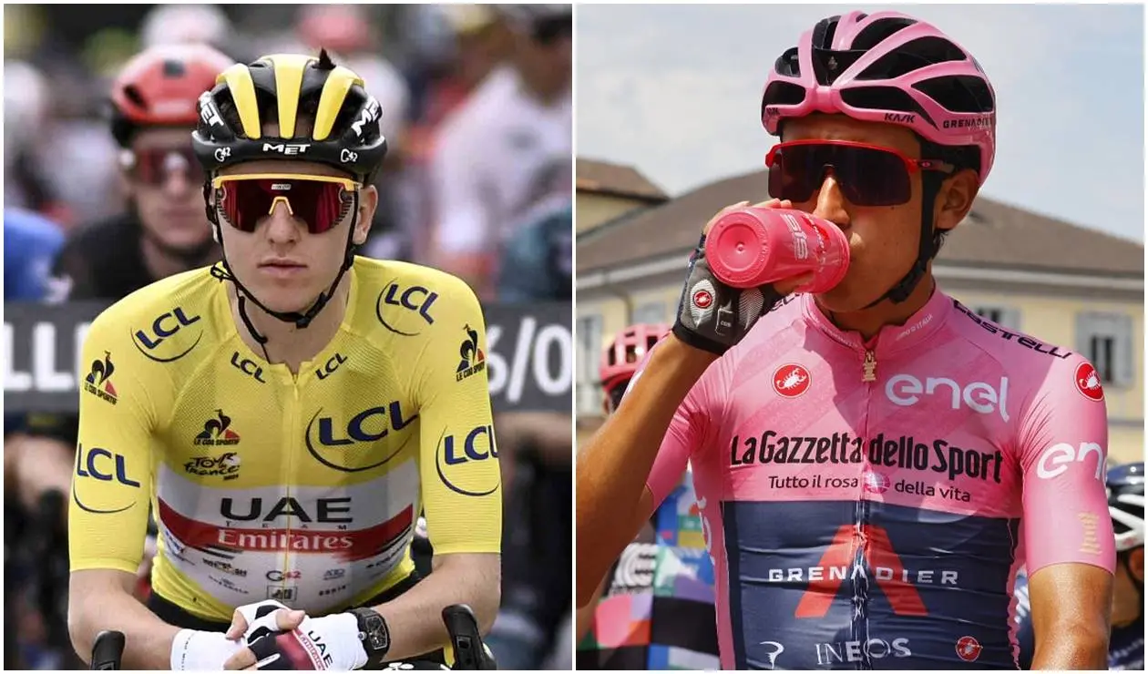 Tadej Pogacar y Egan Bernal