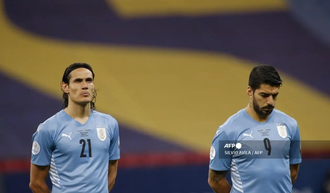 Edison Cavani y Luis Suárez