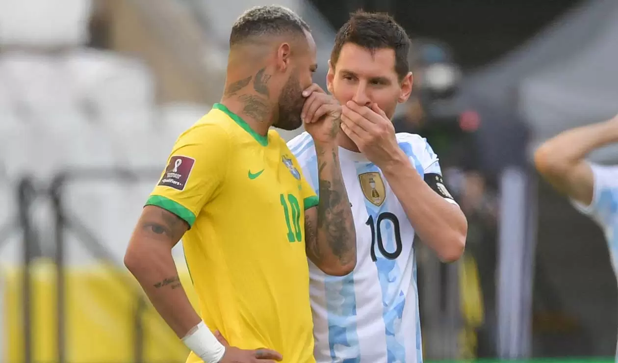 Lionel Messi y Neymar en duelo Brasil vs Argentina