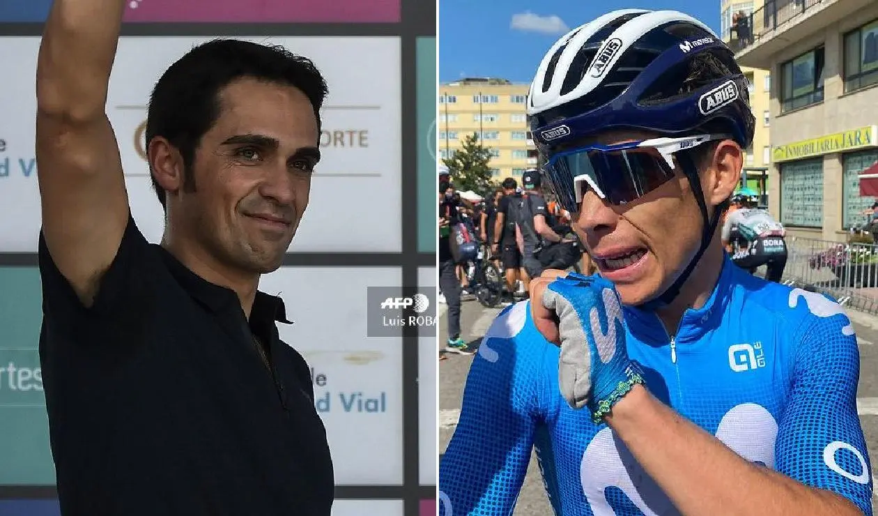 Alberto Contador y Miguel Ángel López