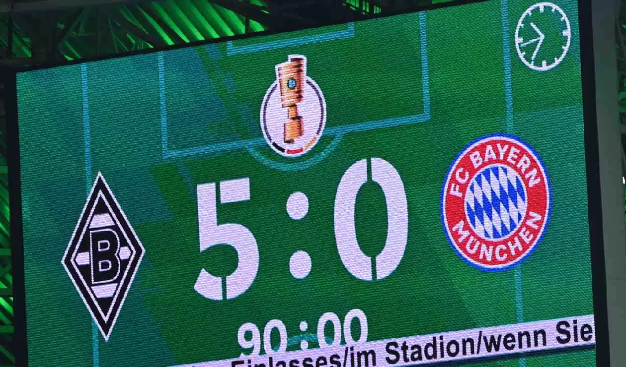 Mönchengladbach goleó y eliminó a Bayern de Múnich de la copa