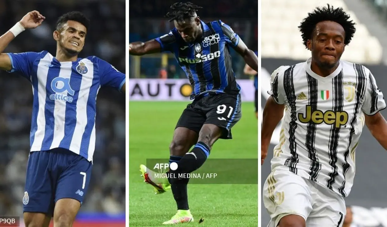 Luis Díaz, Duván Zapata y Juan Guillermo Cuadrado