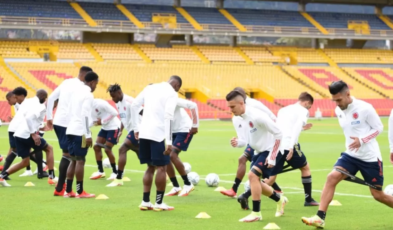 Selección Colombia entrenando en Bogotá