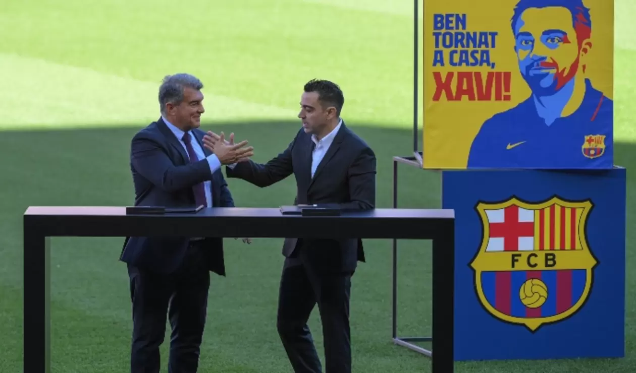 Xavi Hernández y su presentación con el Barcelona
