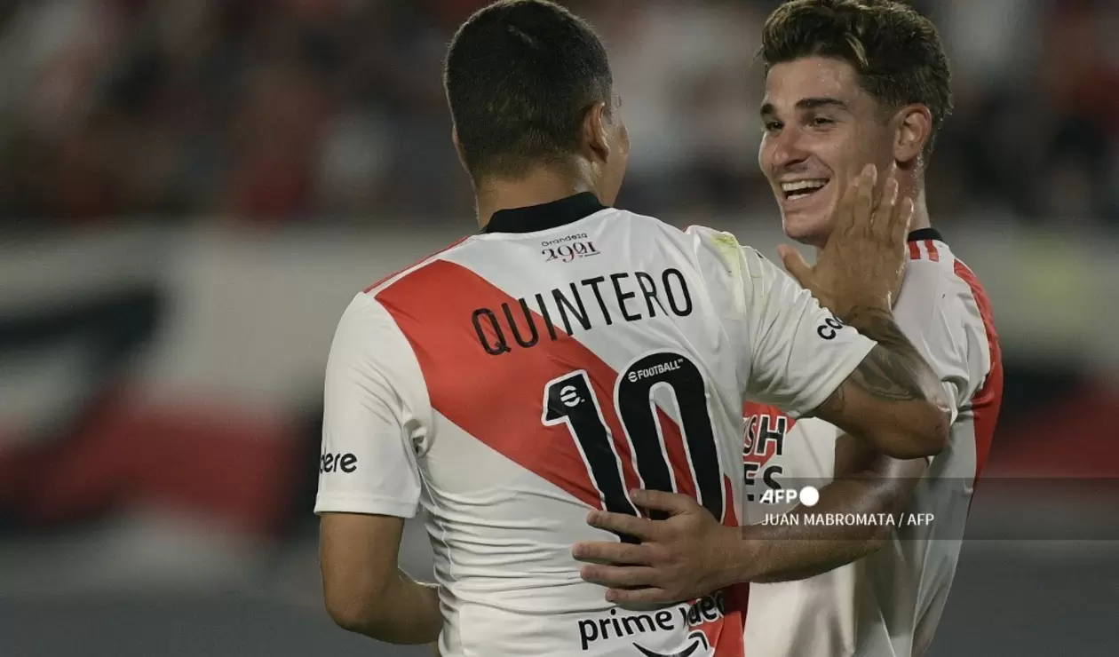 Juan Fernando Quintero y Julián Álvarez; River Plate 2022-I