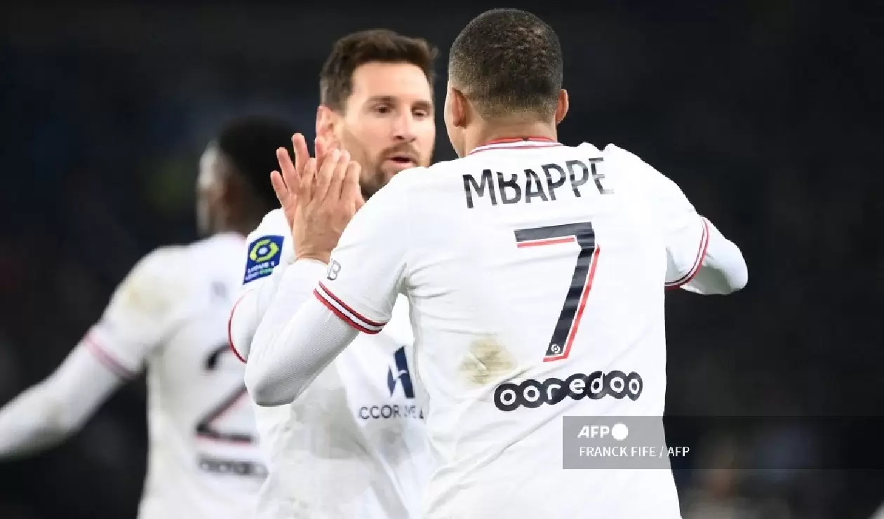 Kylian Mbappé y Lionel Messi